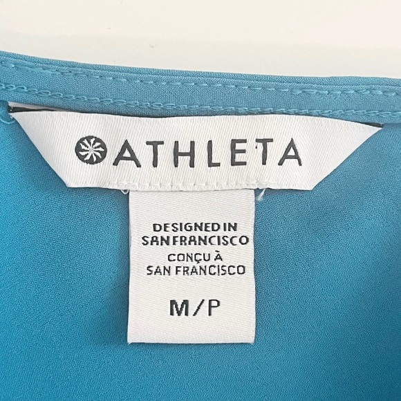 Athleta Avenue Sleeveless Jumpsuit Color Pacific Size Medium Petite - Picture 12 of 16